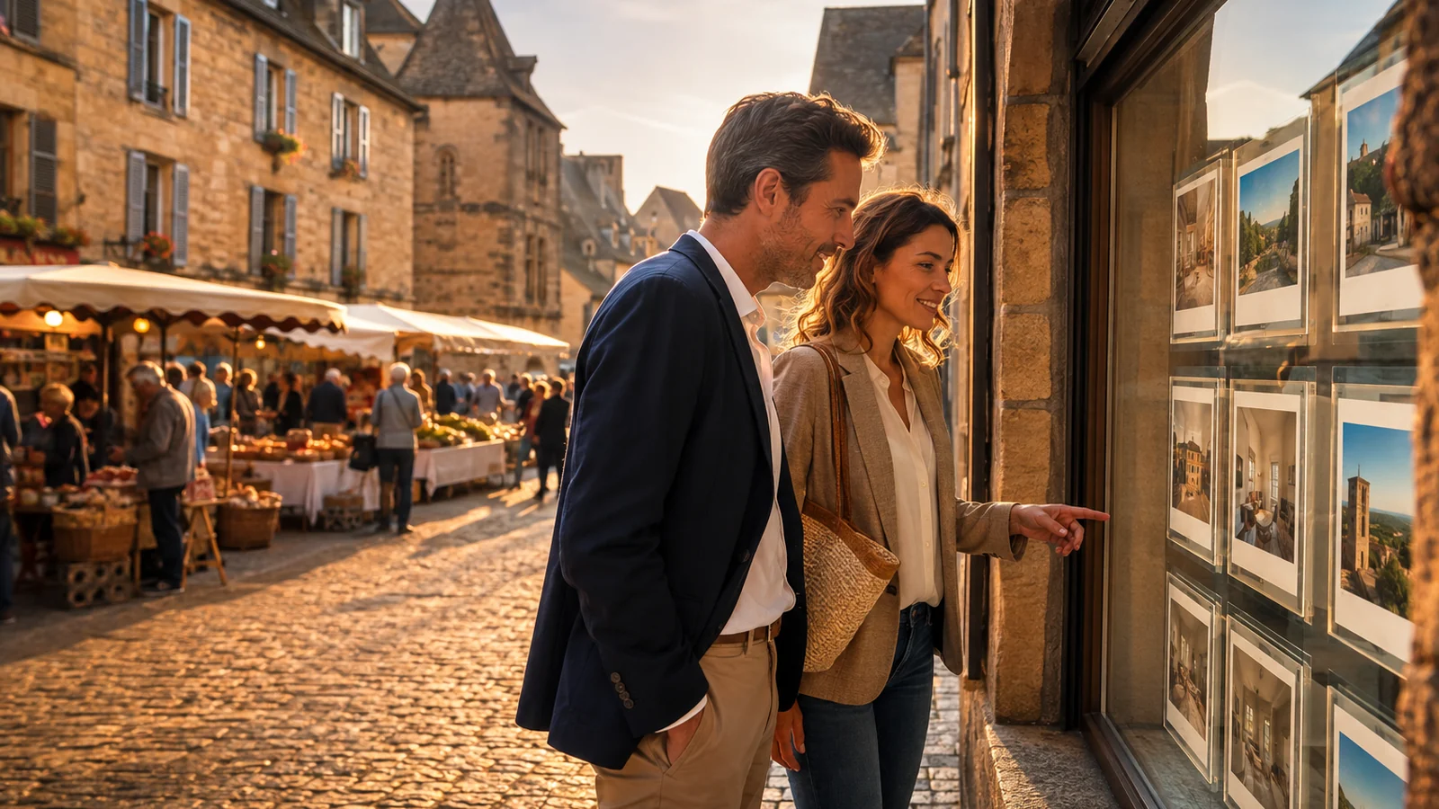 Rue de Sarlat illustrant les prix de l’immobilier local en mars 2025